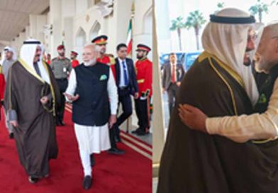 In special gesture, Kuwait’s Prime Minister sees-off PM Modi atairport after conclusion of historic visit